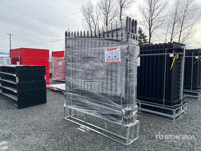 Quantity of (4) 2026 SUNTOP S0714-4 14 ft x 7 ft Wrought Iron Bi-Parting Driveway Gate (Unused)