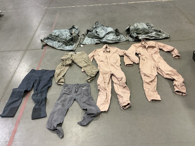 (2) Pairs of Combat Vehicle Crewman&rsquo;s Coveralls, (10) Parkas & Assorted Items