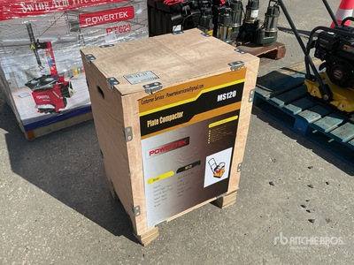 2023 Powertek MS120 Vibratory Plate Compactor (Unused)