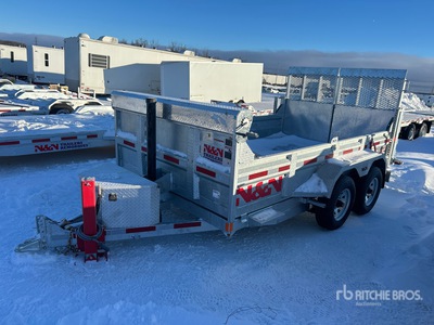 2026 N & N Trailer 12 ft T/A Dump Utility Trailer (Unused)