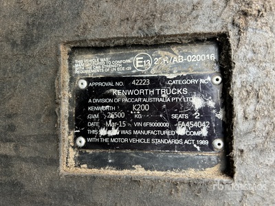 2015 Kenworth K200 Big Cab Cabeza Tractora Cabina Dormitorio