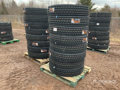 Quantity of (16) Bossway BD525 11R22.5 Drive Banden (Unused)