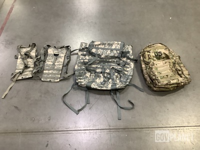 (36) Hydration System Carriers, (13) Large Field Pack Rucksacks & Assorted Items