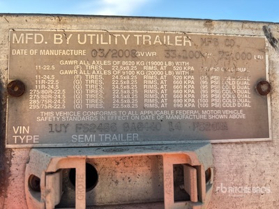 2009 Utility 48 ft T/A Oplegger