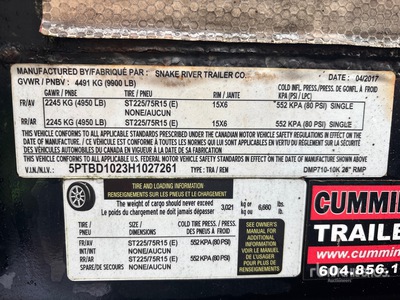 2017 Snake River 10 Ft Przyczepa Lekka Wywrotka