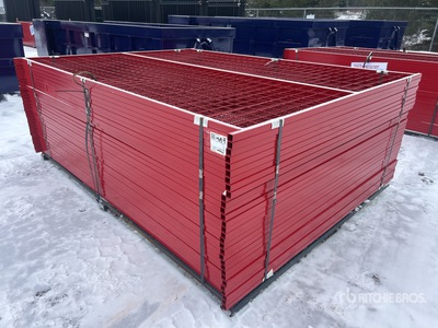 Quantity of (30) 8 ft x 6 ft Powder Coated Temporary bouw hek (Unused)
