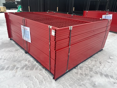 Quantity of (30) 8 ft x 6 ft Powder Coated Temporary Bauzaun (Unused)