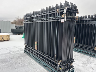 Quantity of (20) 10 ft x 7 ft Powder Coated Wrought Iron Fencing (Unused)