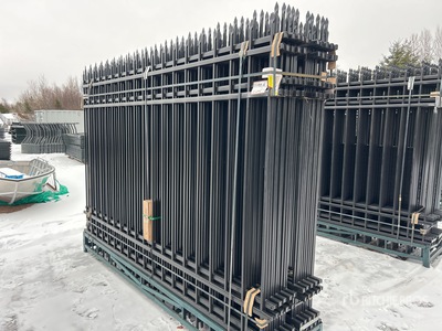 Quantity of (20) 10 ft x 7 ft Powder Coated Wrought Iron Fencing (Unused)