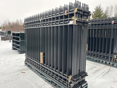 Quantity of (20) 10 ft x 7 ft Powder Coated Wrought Iron Fencing (Unused)