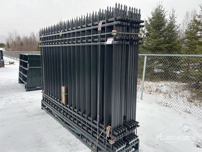 Quantity of (20) 10 ft x 7 ft Powder Coated Wrought Iron Fencing (Unused)
