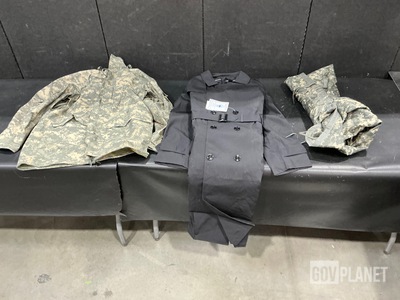 (12) All-Weather Coats, (32) Wet Weather Poncho Liners & Assorted Items