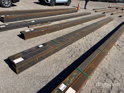 Quantity of (6) 2025 Kit Containers 3 in x 6 in x 288 in Steel Tubing Tubing (Unused)