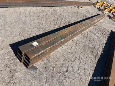 Quantity of (8) 2025 Kit Containers 0 ft 286 in Steel 286"x 5"x 2" Tubing (Unused)