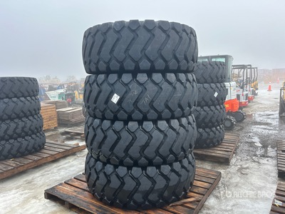 Quantity of (4) Tai Hao 26.5-25 E3/L3 Heavy duty to fit Wheel Loader and rock truck Tires (Unused)
