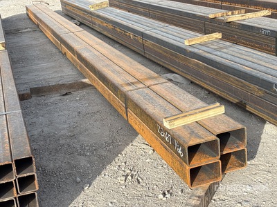 Quantity of (4) 4 in x 6 in x 24 ft 1/4 Rectangle Tubing