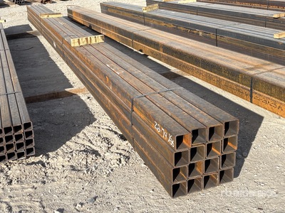Quantity of (16) 3 in x 3 in x 24 ft 3/16 & 1/4 Mix Square Tubing
