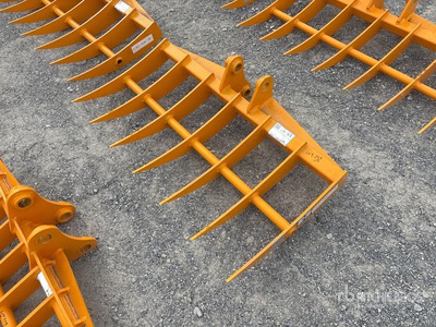 2026 GIYI 46 in Excavator Rake - Fits CAT 303 (Unused)