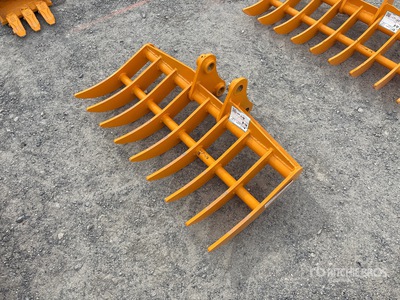 2026 GIYI 38 in Excavator Rake - Fits CAT 303 (Unused)