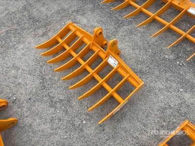 2026 GIYI 38 in Excavator Rake - Fits CAT 303 (Unused)