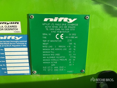 2016 Nifty-Lift HR15 Articulating Boom Lift