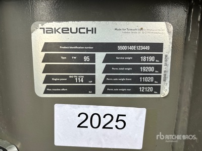 2021 Takeuchi TW95 Wiellader