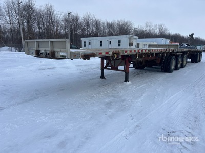 2012 Manac 17328 28 ft Super B-Train Lead Flatbed Trailer