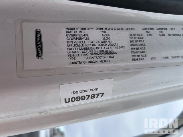 CAMIóN 2017 FREIGHTLINER