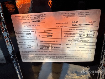 2026 Witzco Lowboy Trailer