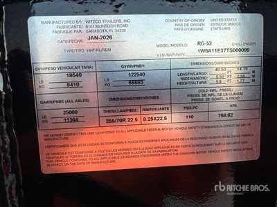 2026 Witzco Lowboy Trailer