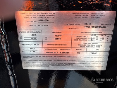 2026 Witzco Lowboy Trailer