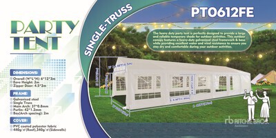 2026 suhivelee PT0612FE 40 ft x 20 ft Commercial Party Tent (Unused)