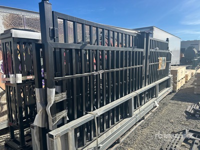 Quantity of (3) 2026 suhivelee NFG-20FC-3 Heavy Duty Bi-Parting Farm Driveway Gate (Unused)