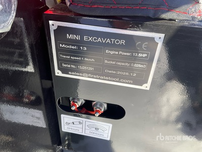 2026 VICSEC VC13-R Mini Excavator (Unused)