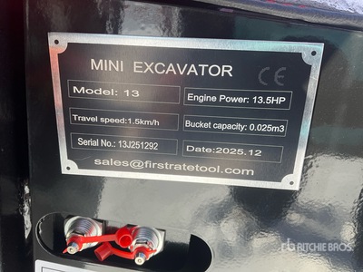 2026 VICSEC VC13-R Mini Excavator (Unused)