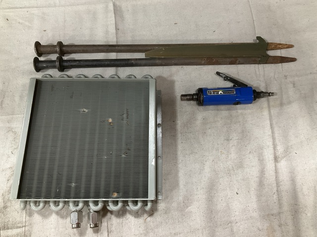 (1) Fluid Cooler, (5) Stake Kits, (1) Grinder & Assorted Items