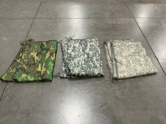 (25) Wet Weather Poncho Liners, (10) Sleeping Mats & Assorted Items