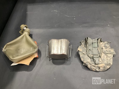 (43) Water Canteen Cups, (151) Water Canteens & Assorted Items