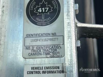 2016 Kenworth T800 8x4 Tri/A Sleeper Truck Tractor