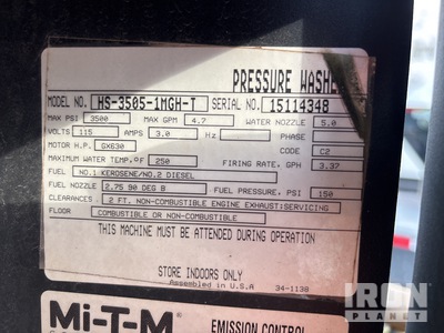 2017 Mi-T-M HS35051MGHT Pressure Washer