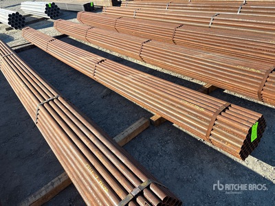 Quantity of (61) 1 5/8 in OD Blk Schedule 40 x 21ft Steel Pipe
