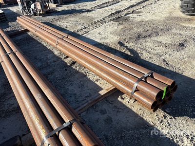 Quantity of (10) 4 1/2 in OD Blk Schedule 40 x 21 ft Steel Pipe