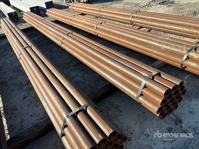 Quantity of (19) 3 1/2 in OD Blk Schedule 40 x 21 ft Steel Pipe