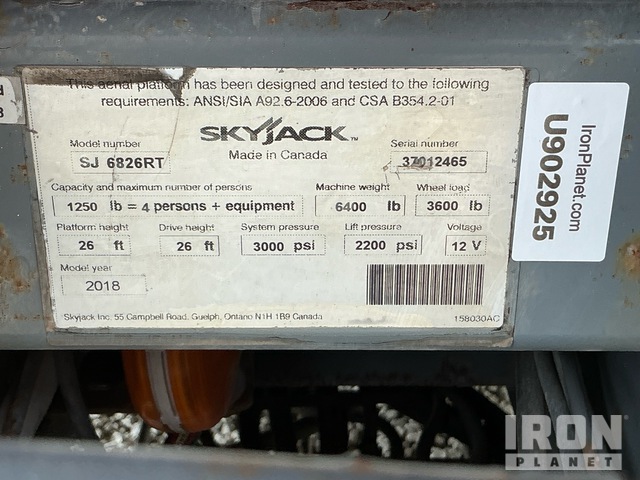 ELEVADOR TIJERA 2018 SKYJACK 6826RT