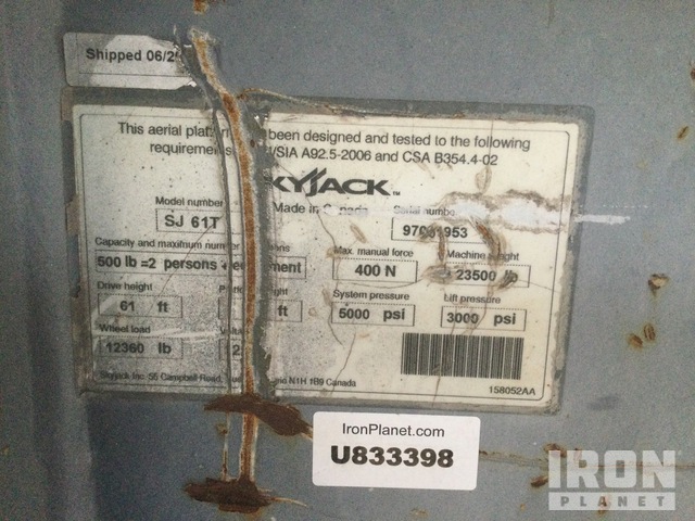 ELEVADOR TELESCóPICO 2016 SKYJACK 4WD SJ61T