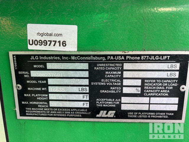 ELEVADOR TELESCóPICO 2018 JLG 4WD 460SJ