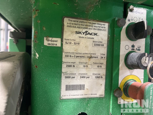 ELEVADOR TIJERA 2014 SKYJACK SJIII3219