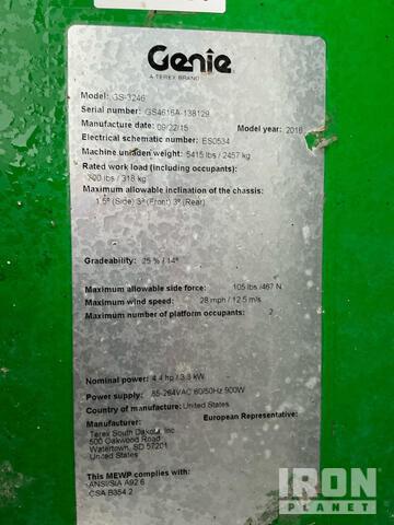 ELEVADOR TIJERA 2016 GENIE GS3246