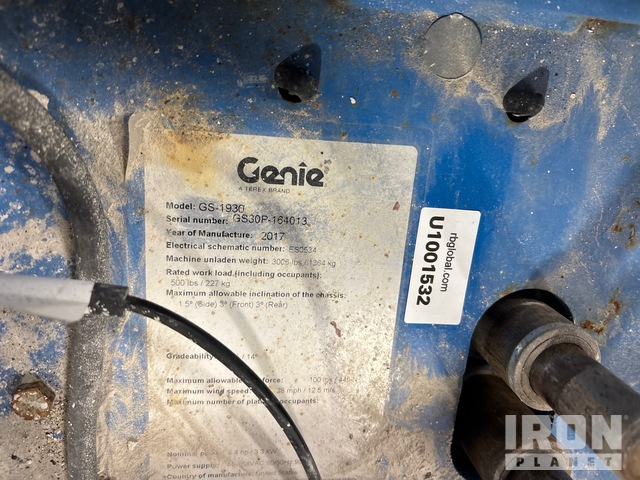 ELEVADOR TIJERA 2017 GENIE GS1930