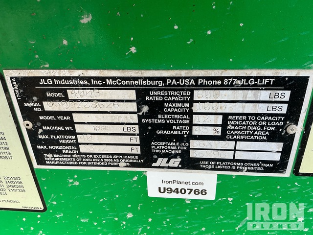 ELEVADOR TELESCóPICO 2015 JLG 4WD 400S